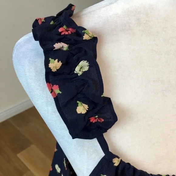 Madewell Silk Ruffle Strap Cami Top in Confetti - Picture 6 of 10